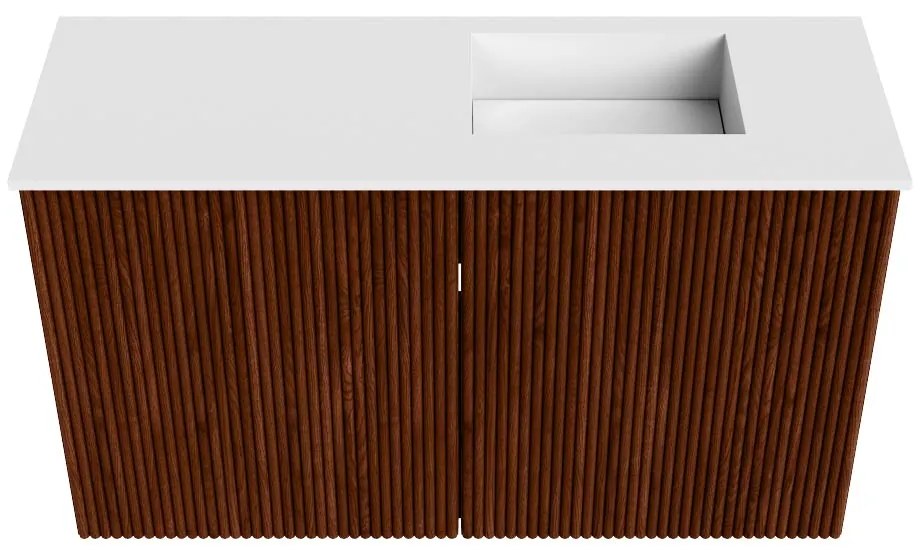 Mondiaz Joya 70cm toiletmeubel ruby met wastafel faye rechts 1 kraangat talc