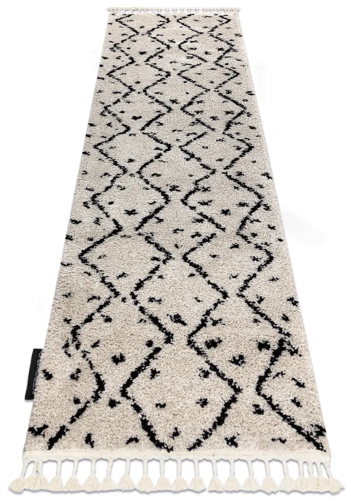Tapijt, Vloerbekleding BERBER TETUAN B751 zigzag , crème - voor keuken, naar de gang