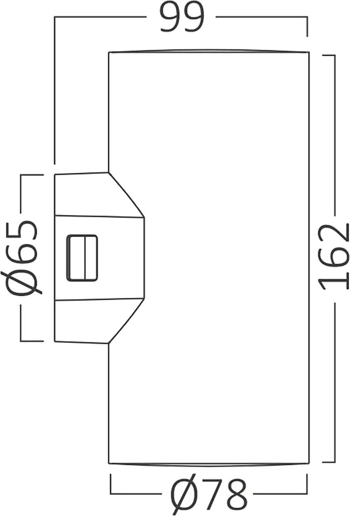 LED Wandlamp Brinton Victa - Wit 16,2x7,8cm