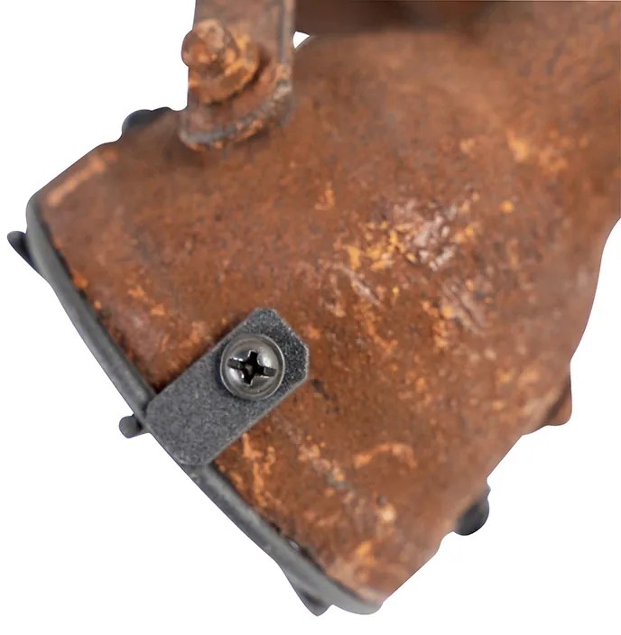 Industriële spot roestbruin draai- en kantelbaar - Sorra