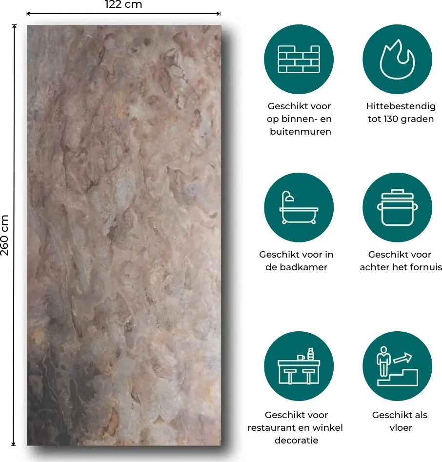 Natuursteen Translucent Indian Autumn 260x122x0,2cm OUTLET | Paneli Natuursteen Wandpanelen