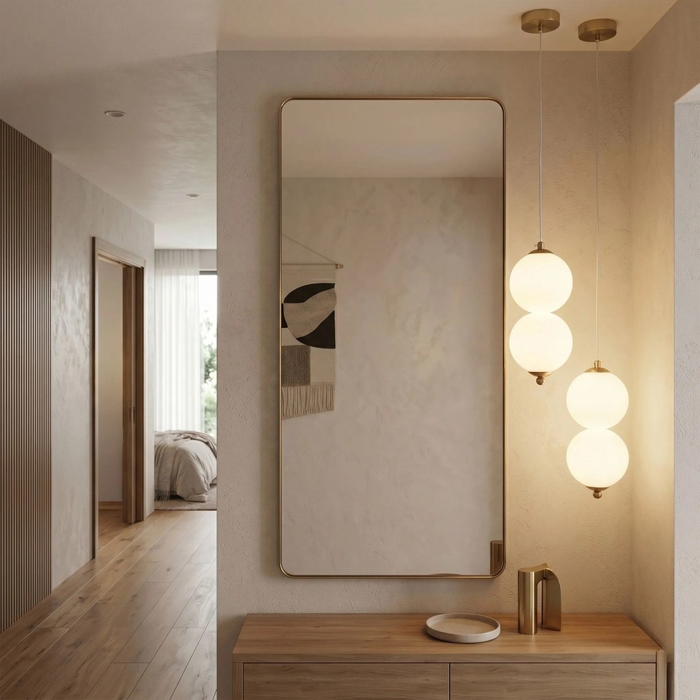LED hanglamp plafondlamp LHJ117-2CP geborsteld goud