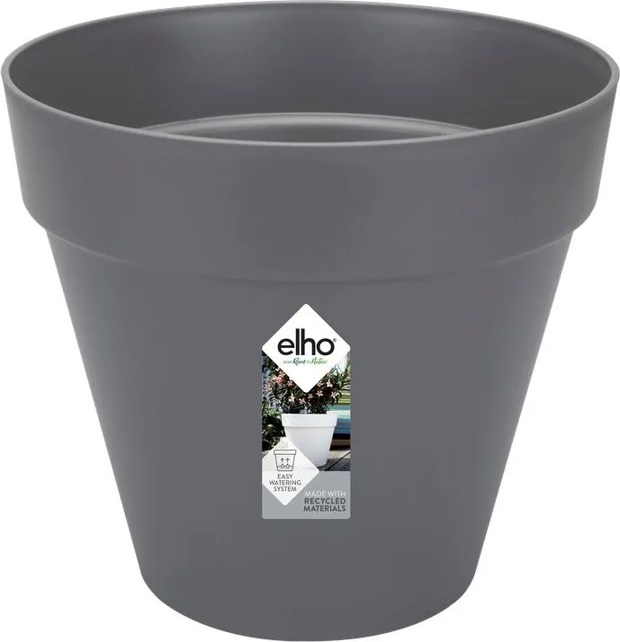 elho bloempot Loft Urban Rond 30 - Antraciet (Zwart) - Diameter 29 x H 26 cm