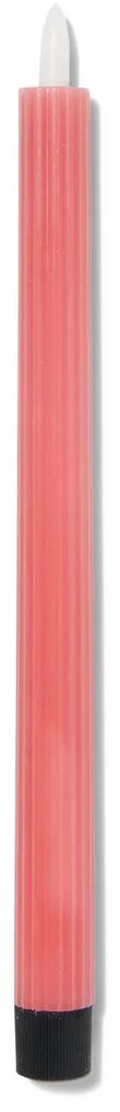 HEMA LED Ribbel Kaars Met Wax Ø2.3x28.3 Donkerroze (donkerroze)