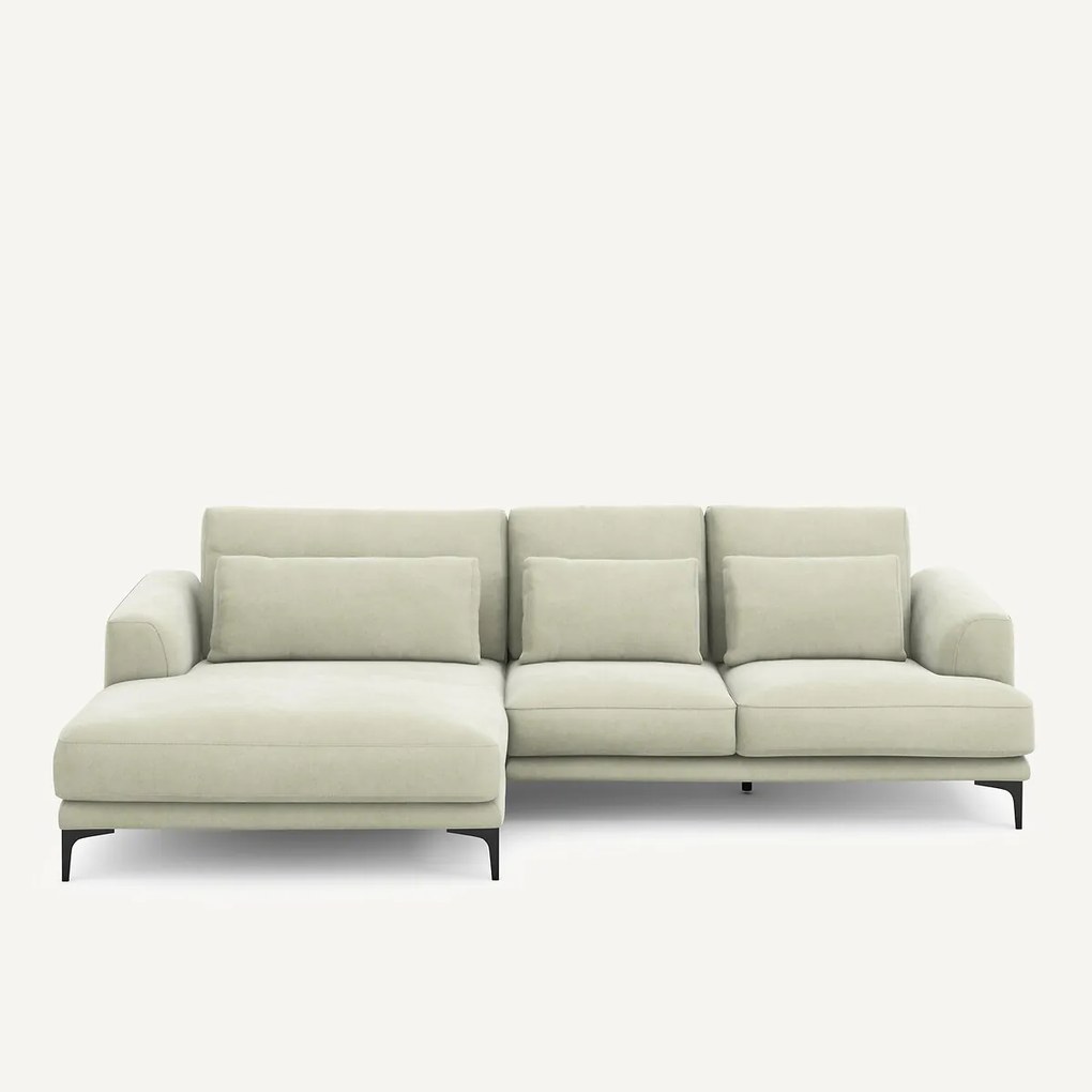 XL longchair links in stonewashed fluweel, MARSILE