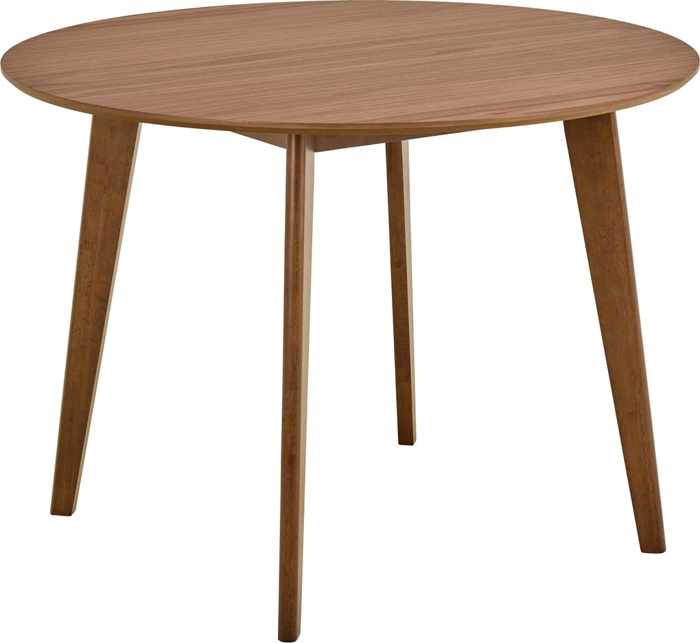 ROXY natuurlijke walnoot 90 cm - RONDE TAFEL VOOR KEUKEN/EETKAMER RETRO