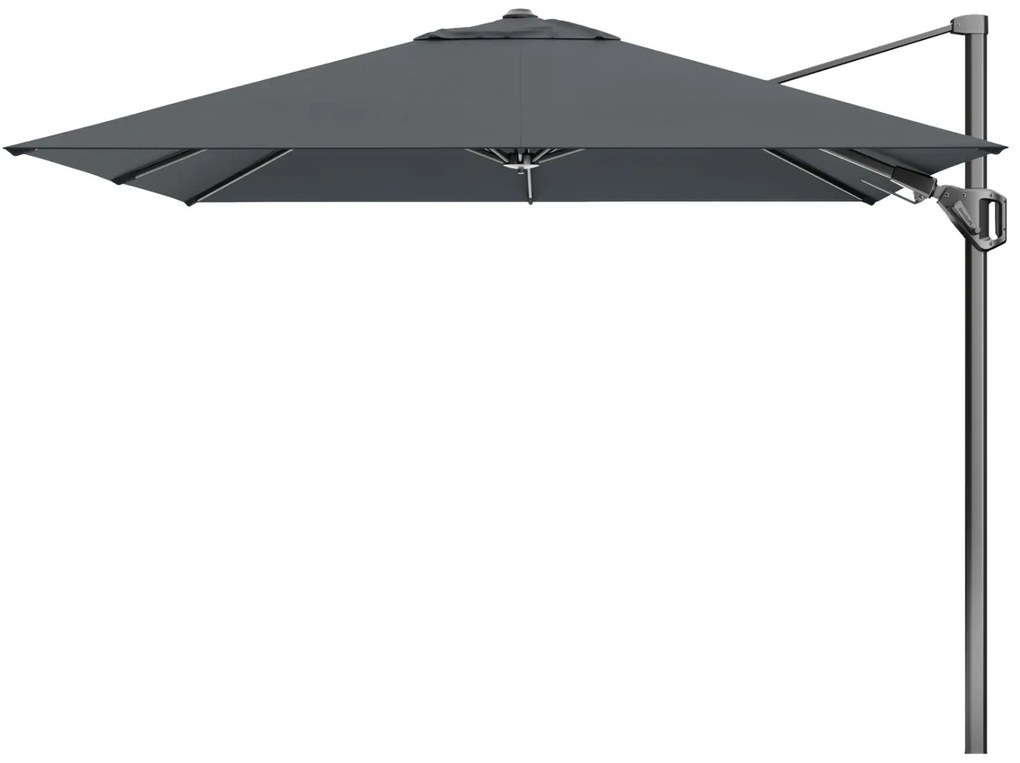 Platinum Voyager zweefparasol T2 2,7x2,7 m. - Antraciet met Modena voet en hoes