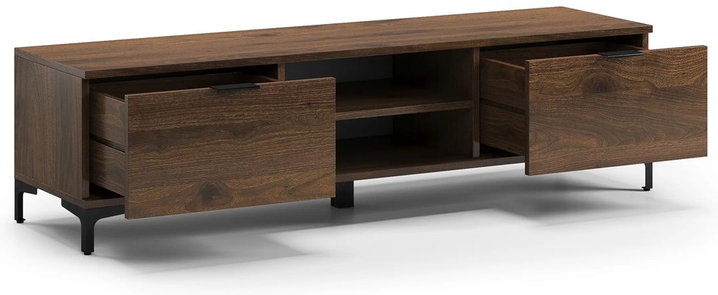 TV-kast LANA 05 Elegant walnoot - TV MEUBEL VOOR WOONKAMER MET LADEN