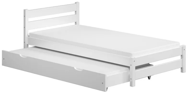 Peuter Wit  Eenpersoonsbed met onderschuifbed - Simba voor peuter junior tieners 5056231783163 Children's Beds Home, 140x70, 12 cm latex met hoge veer