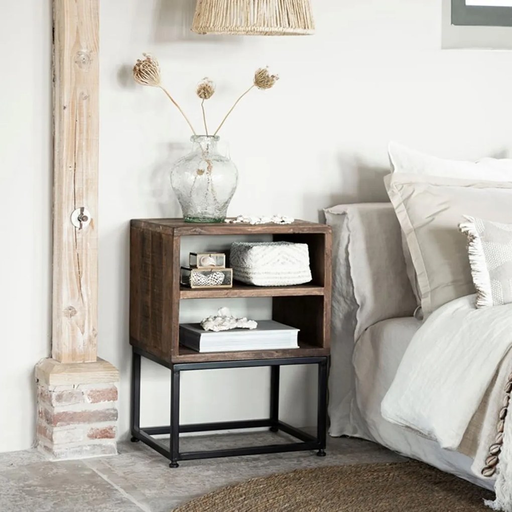 DTP Home Timber Open Nachtkastje Teakhout - 45x35x60cm.