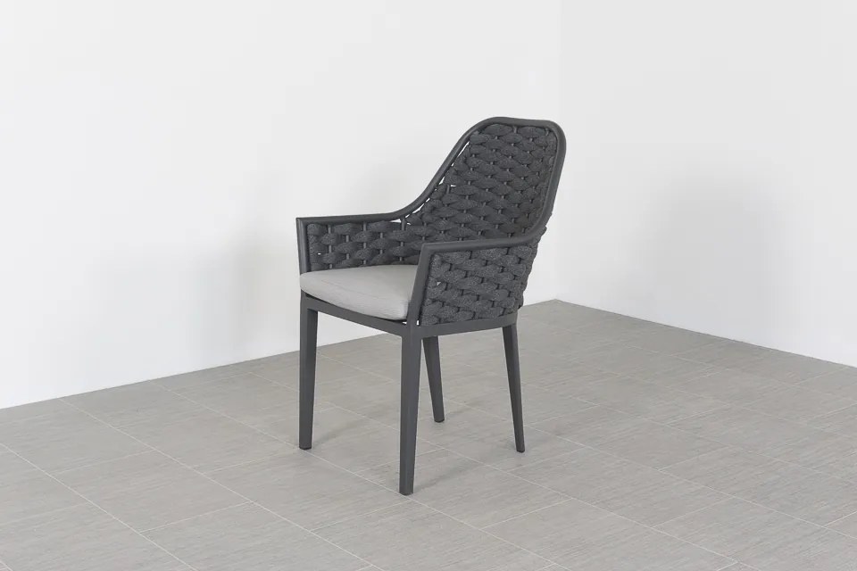 Lucca dark grey/Verona antraciet 220 cm. tuinset - 7-delig