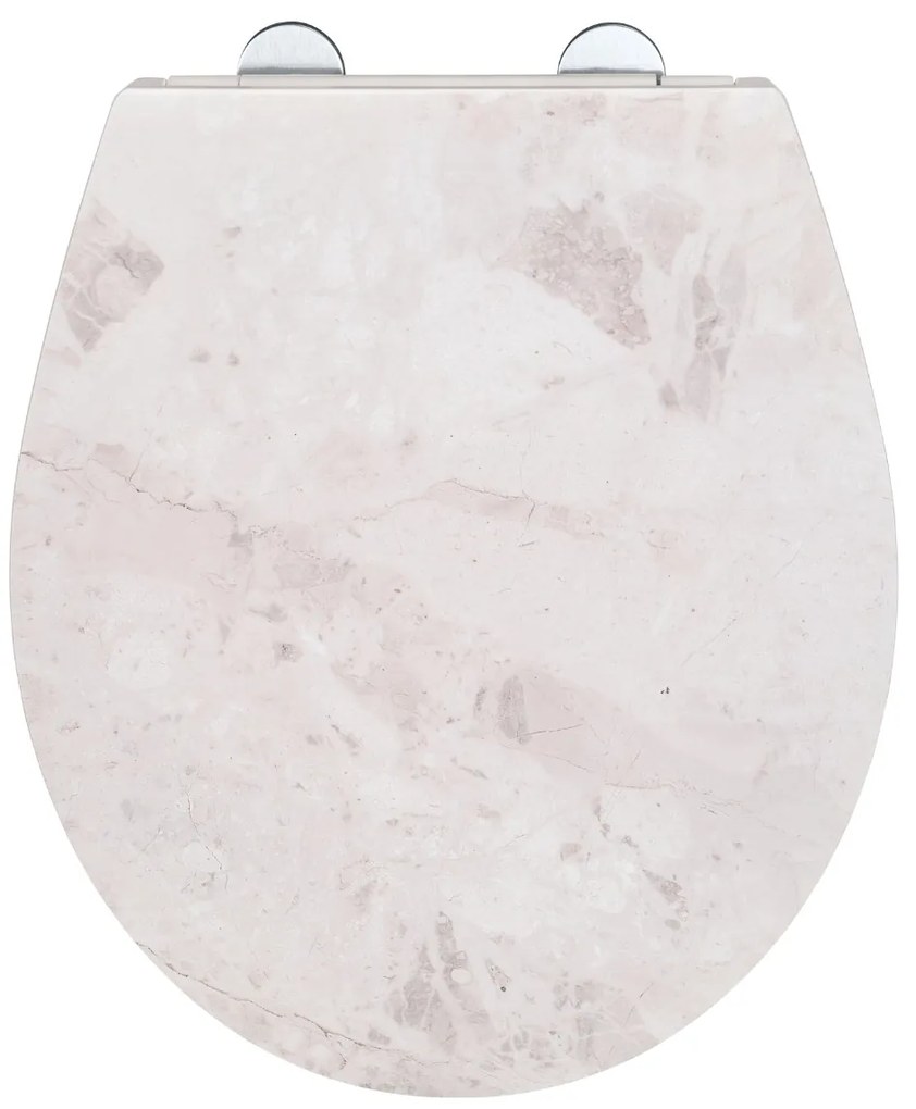 Wenko Embossed softclose toiletzitting White Marble