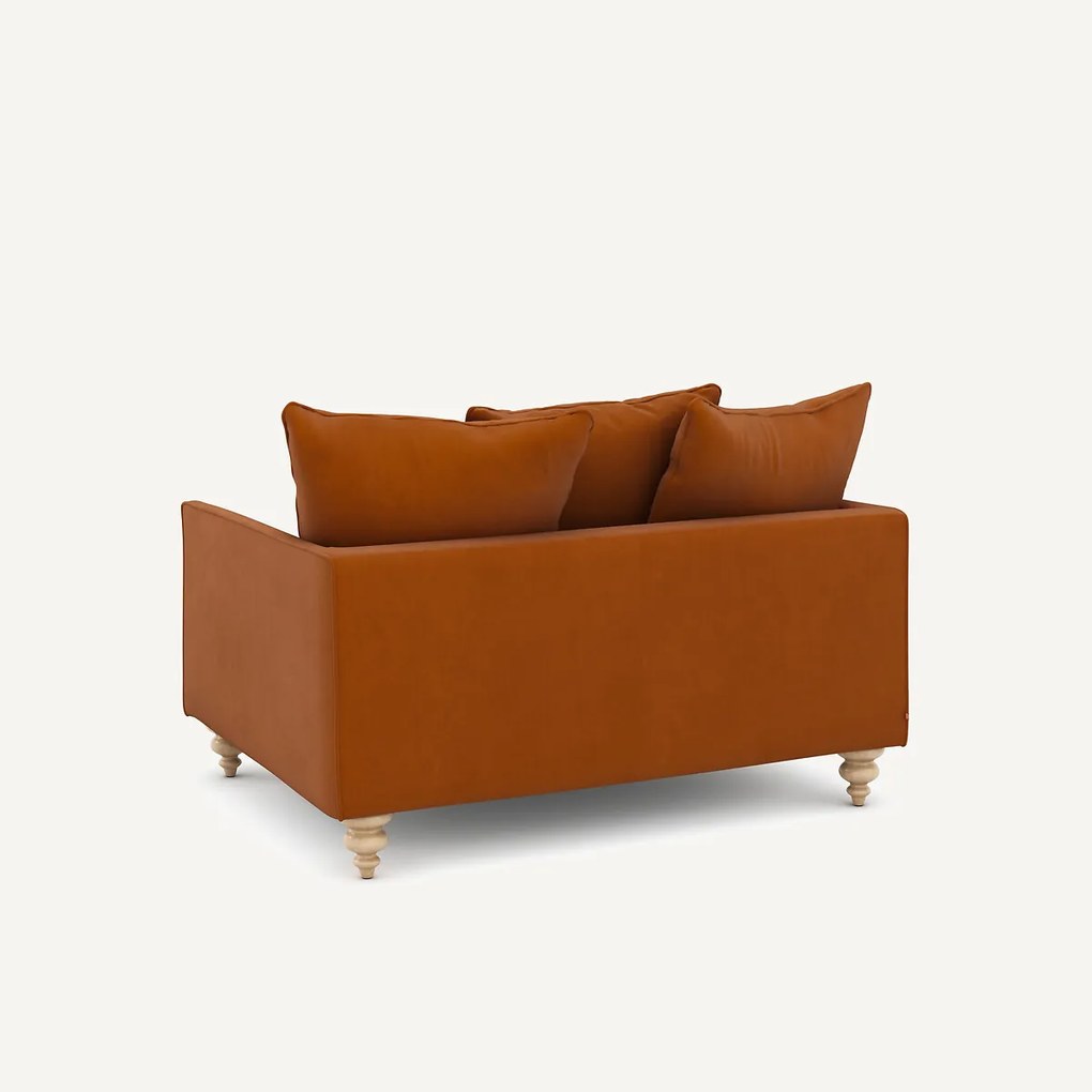 2-zits compacte bank in linnen fluweel, LAZARE