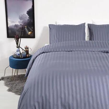Presence Hotel Stripe - Premium - Blauw 2-persoons (200 x 200/220 cm + 2 kussenslopen) Dekbedovertrek