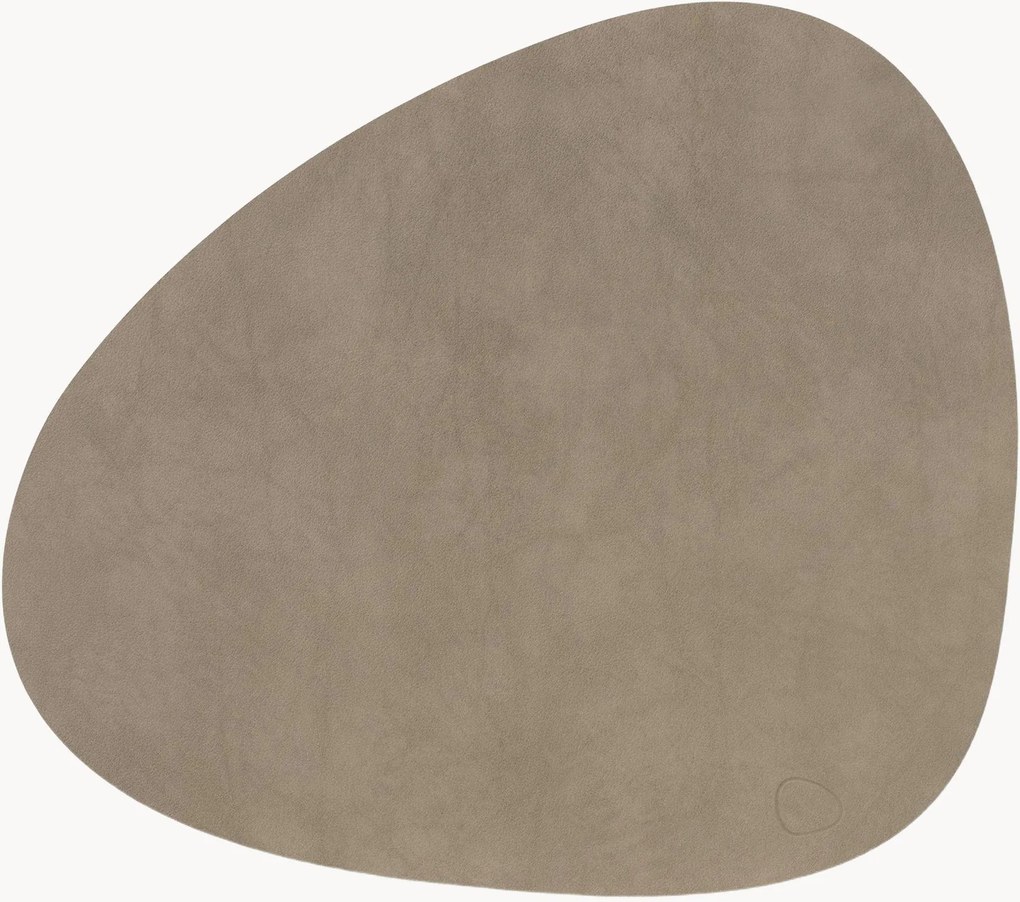 Asymmetrische leren placemats Nupo, 2-delig