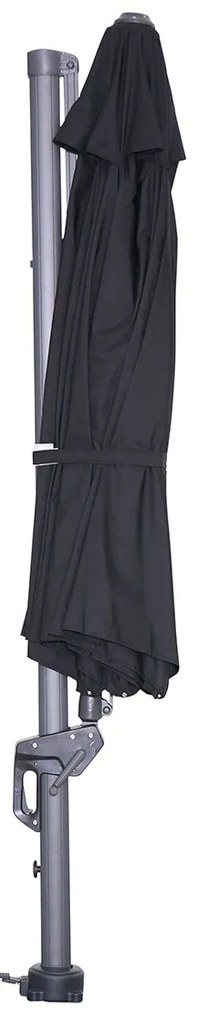 Garden Impressions Hawaii zweefparasol Ø350 cm - frame carbon black - doek zwart