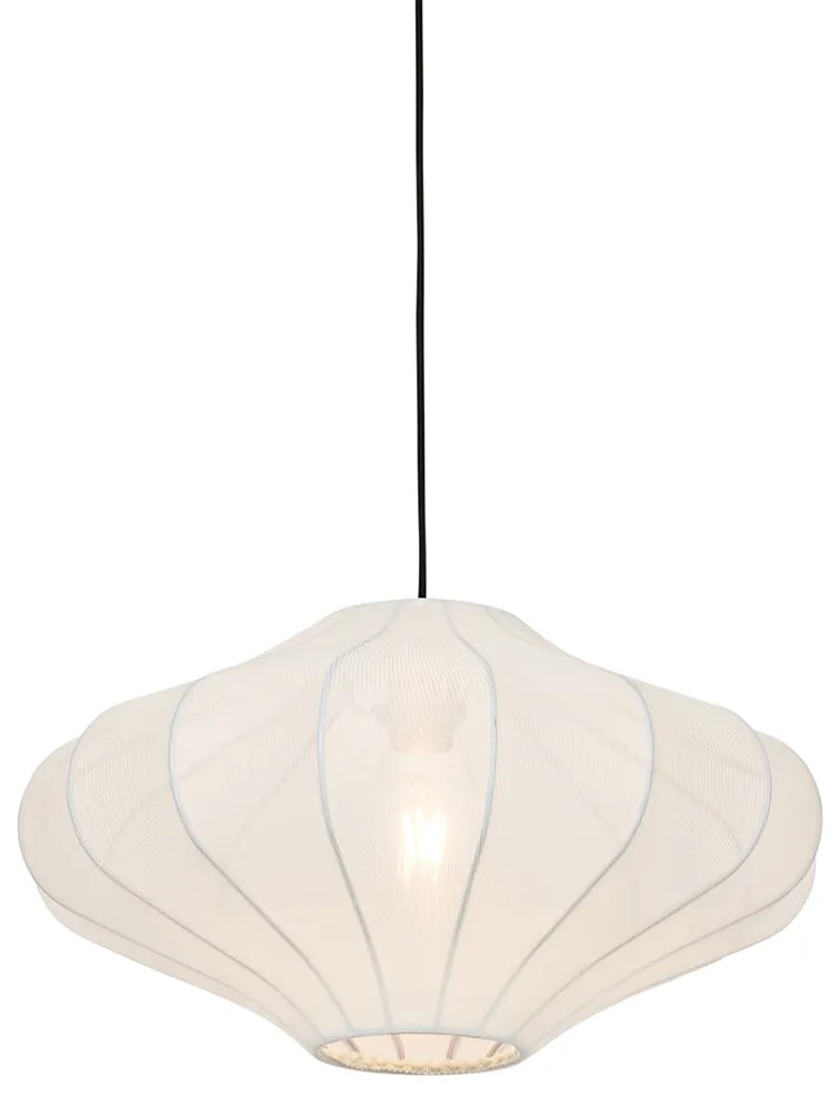 Stoffen Design hanglamp wit 50 cm - Plu Design E27 Scandinavisch rond Binnenverlichting Lamp