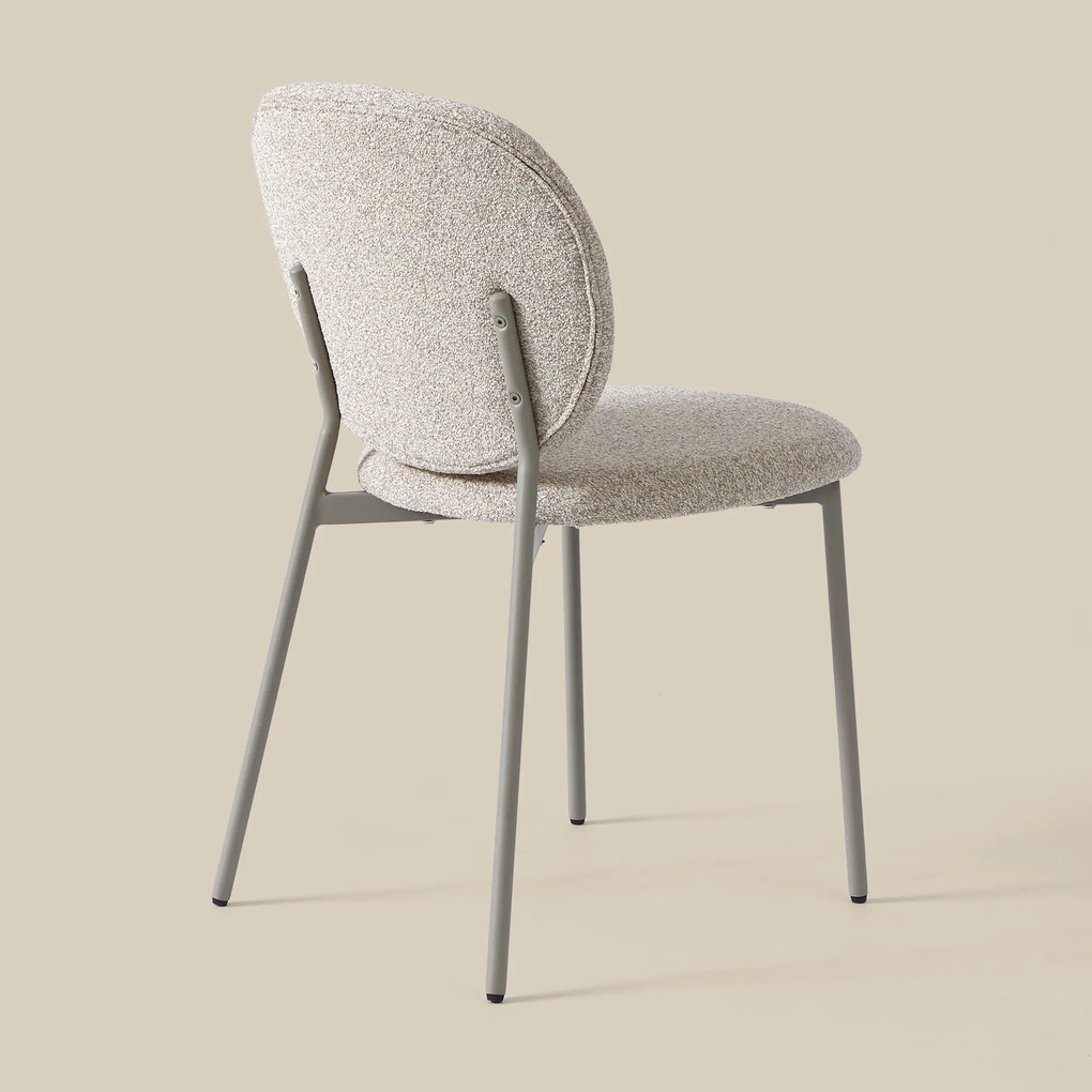 Moderne Stoelen Stapelbaar Beige