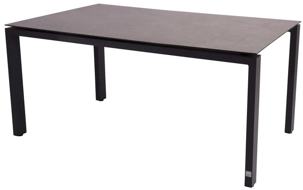 4 Seasons Outdoor Goa tafel HPL tafelblad dark grey 160 cm  Tuintafel    antraciet weerbestendig