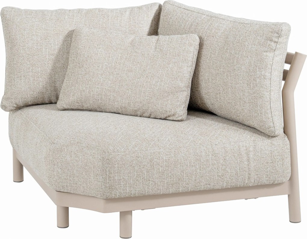 Hoek loungeset 6 personen Aluminium Zand/Beige  4 Seasons Outdoor Mykonos