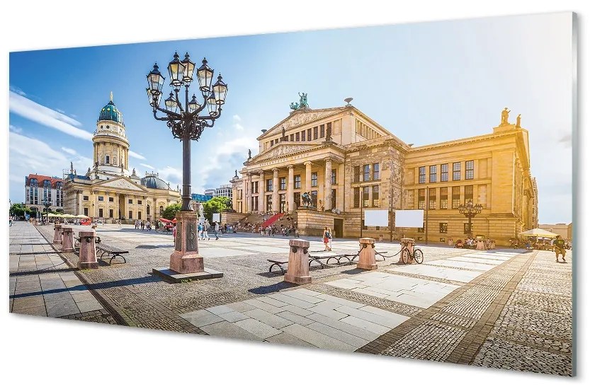 Foto op glas Duitsland square berlin cathedral 100x50 cm