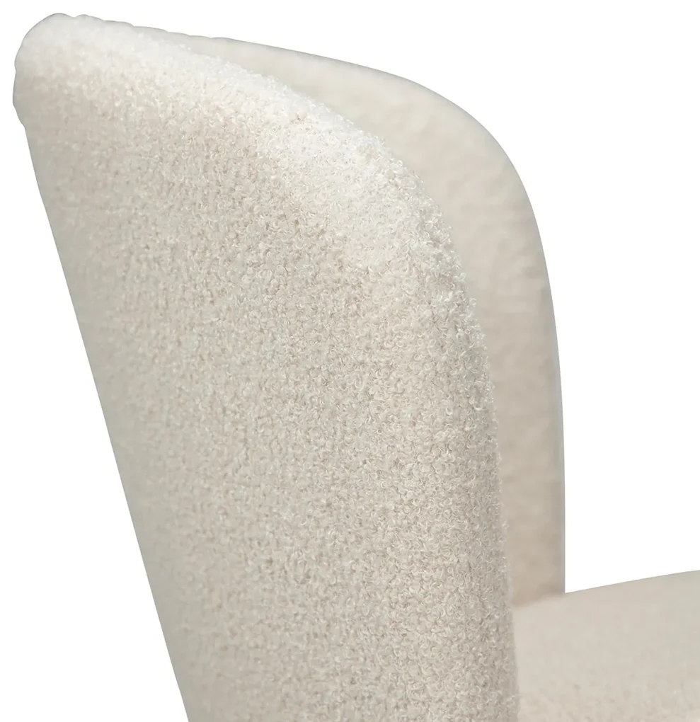 Dan-Form Orbit Boucle Barstoel Dove Lichtgrijs Met Hoge Rugleuning