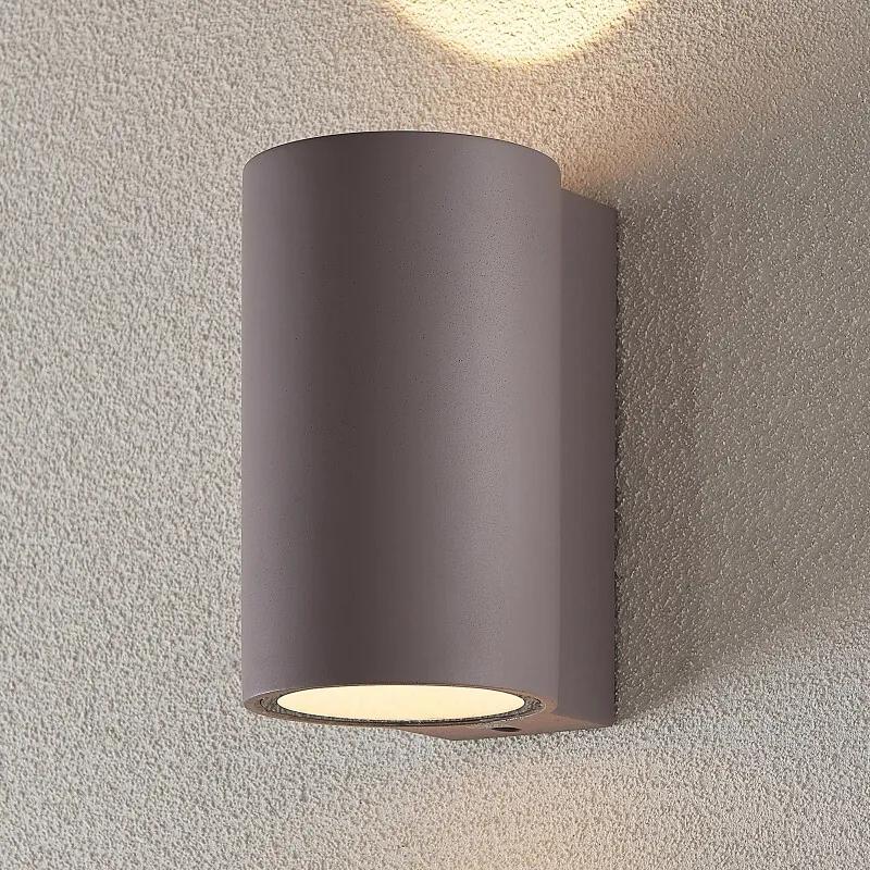 LED buitenwandlamp Katalia Beton, twee lampjes - lampen-24