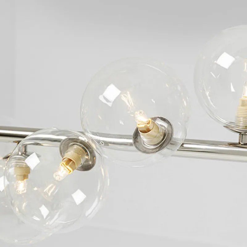 Hanglamp Breed Met Glazen Bollen Chroom