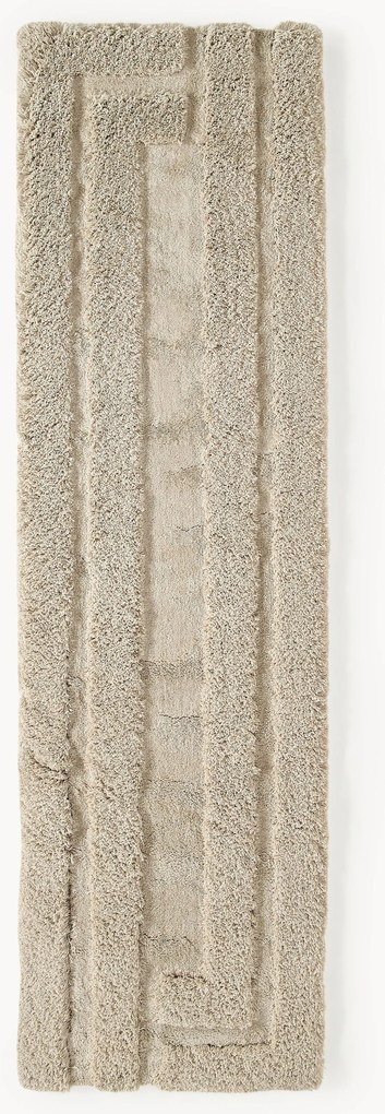 Pluizige hoogpolige loper Genève met verhoogde hoog-laag structuur