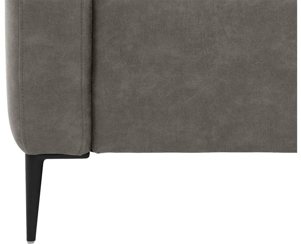Goossens Key West grijs, micro leer, 3-zits, modern design