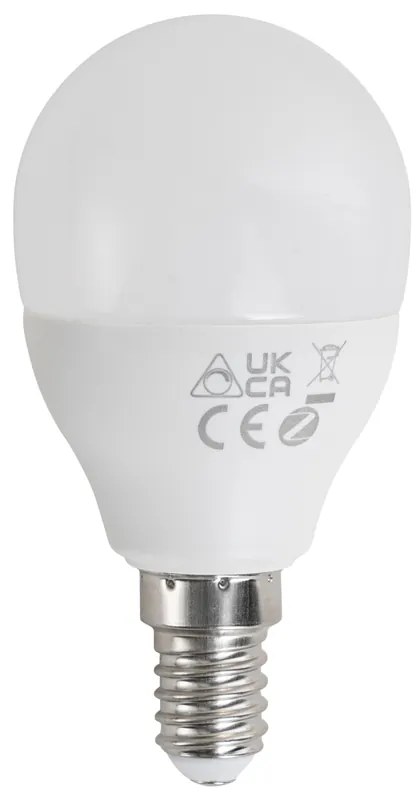Smart E14 dimbare LED lamp G45 opaal 4.9W 470 lm 2700-6500K