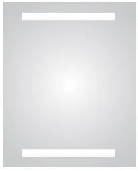 Plieger Basic spiegel met LED verlichting 2 zijden horizontaal 40x80cm verlichting in gezandstraald kader