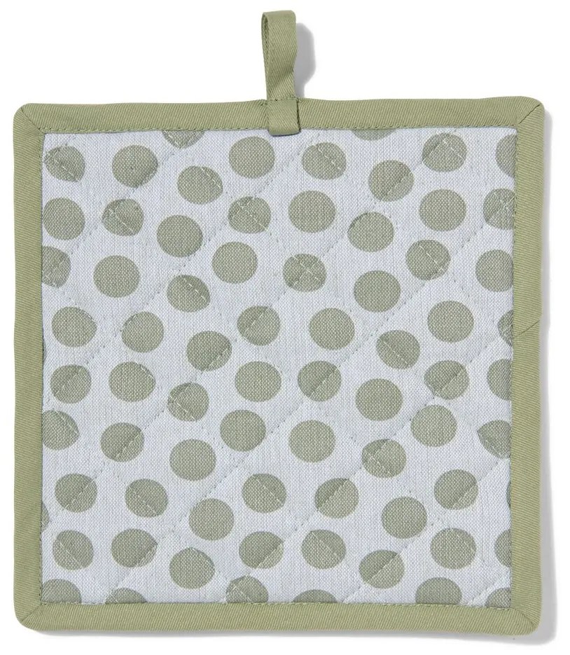HEMA Pannenlap 21x21 Groene Stippen (groen)
