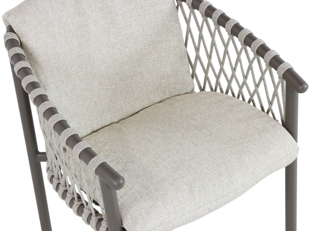 Tuinset 6 personen Aluminium/rope Taupe 4 Seasons Outdoor Allora/Boston