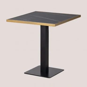 Vierkante Barkruktafel 70x70 Cm In Galliano Gres Zwart - Sklum