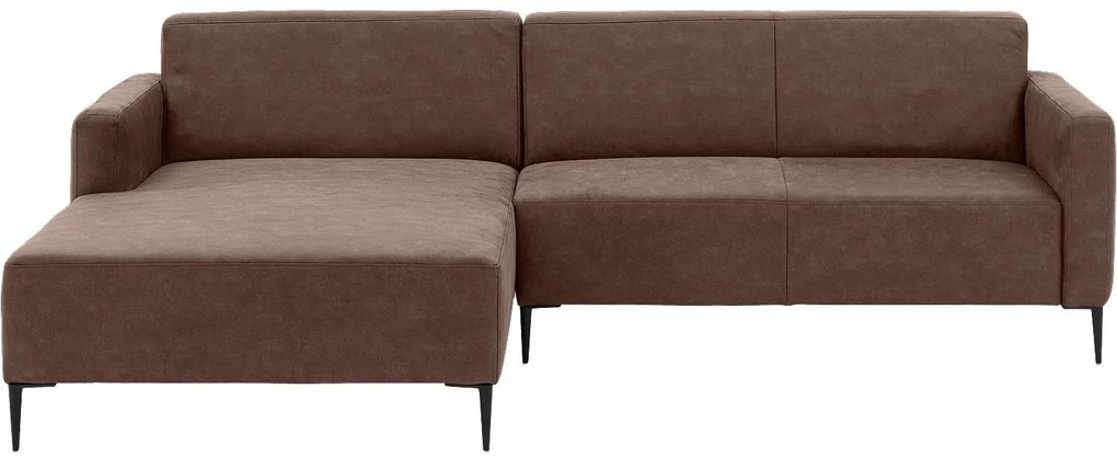 Goossens Key West bruin, micro leer, 2,5-zits, modern design