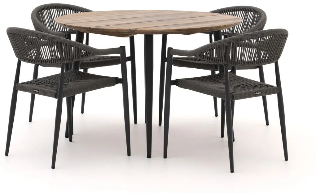 Manifesto Belpasso/Falcade ø 115cm dining tuinset 5-delig stapelbaar