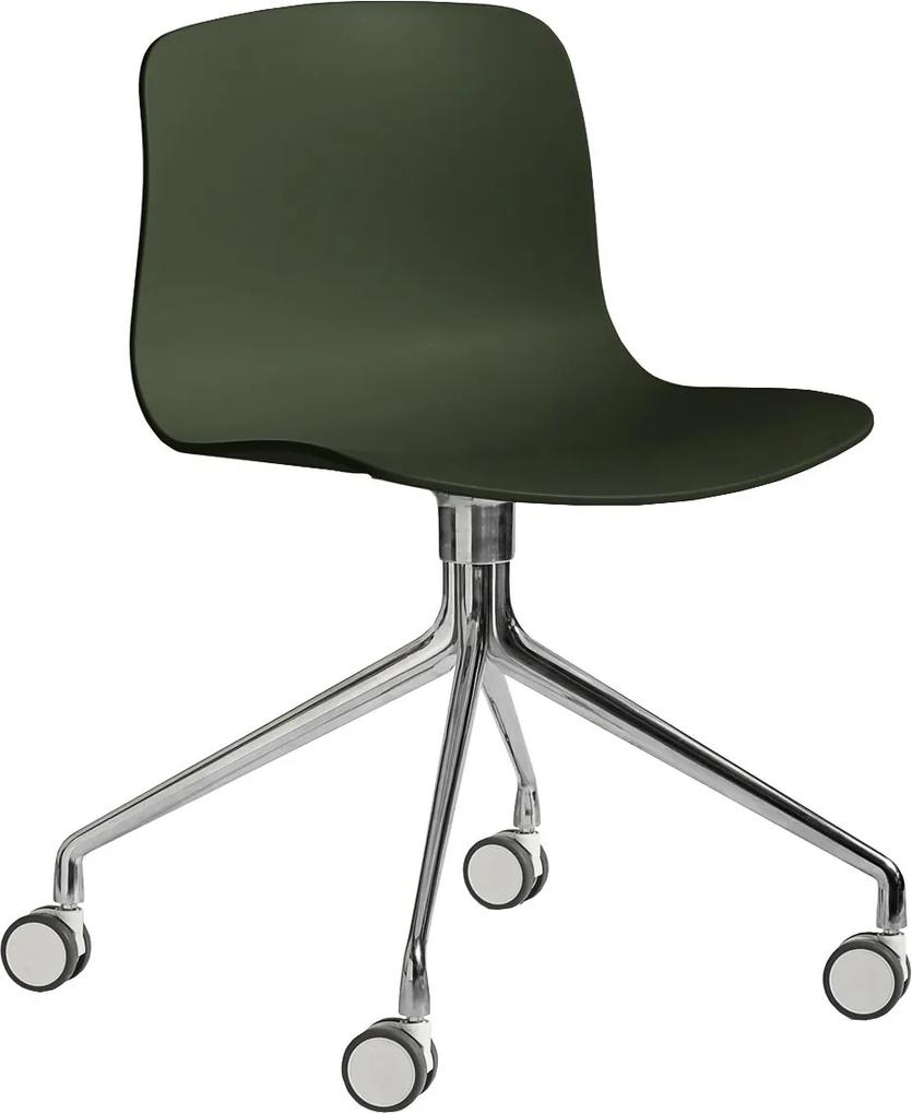 Hay About a Chair AAC14 stoel met gepolijst aluminium onderstel Green