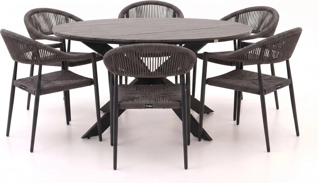 Diningset Manifesto  | 6 personen polywood | Tuinset stapelbaar | 7-delig | Kees Smit Tuinmeubelen