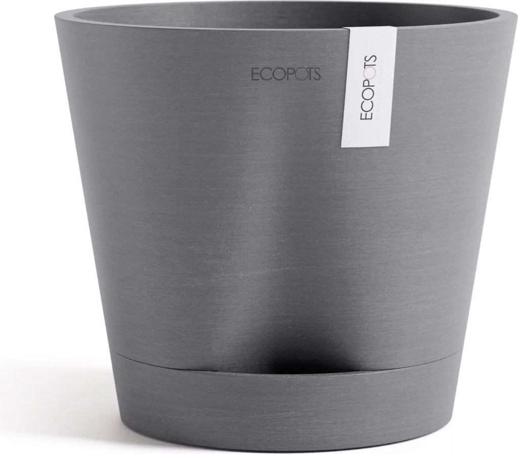 Ecopots bloempot Venice 2 20- Rond - Grey - Diameter 20,1 x H17,7 cm