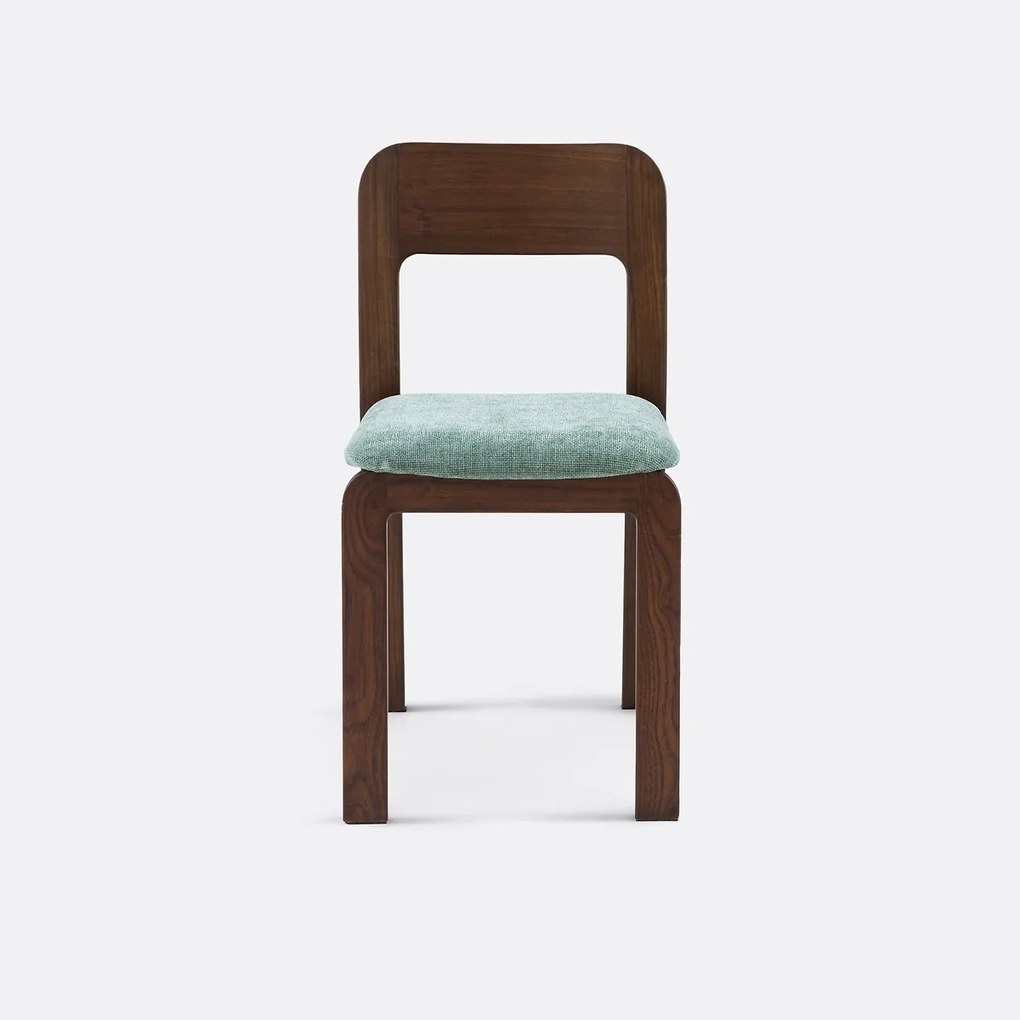 Met massief iepenhout gestoffeerde stoel Talet