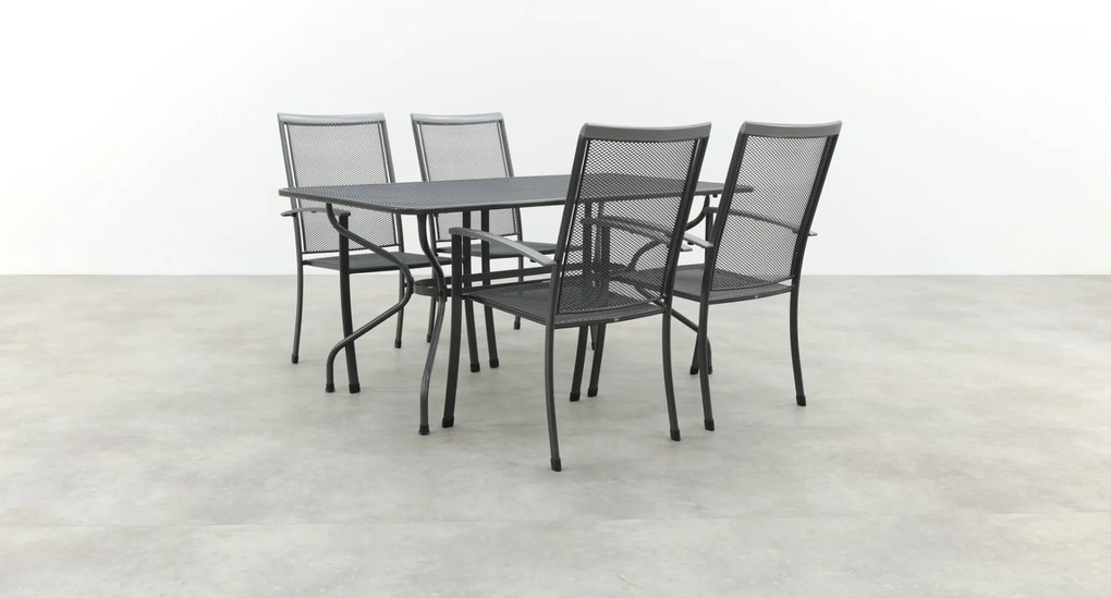 Royal Garden Balero stapelbare tuinset strekmetaal 160x90 cm.