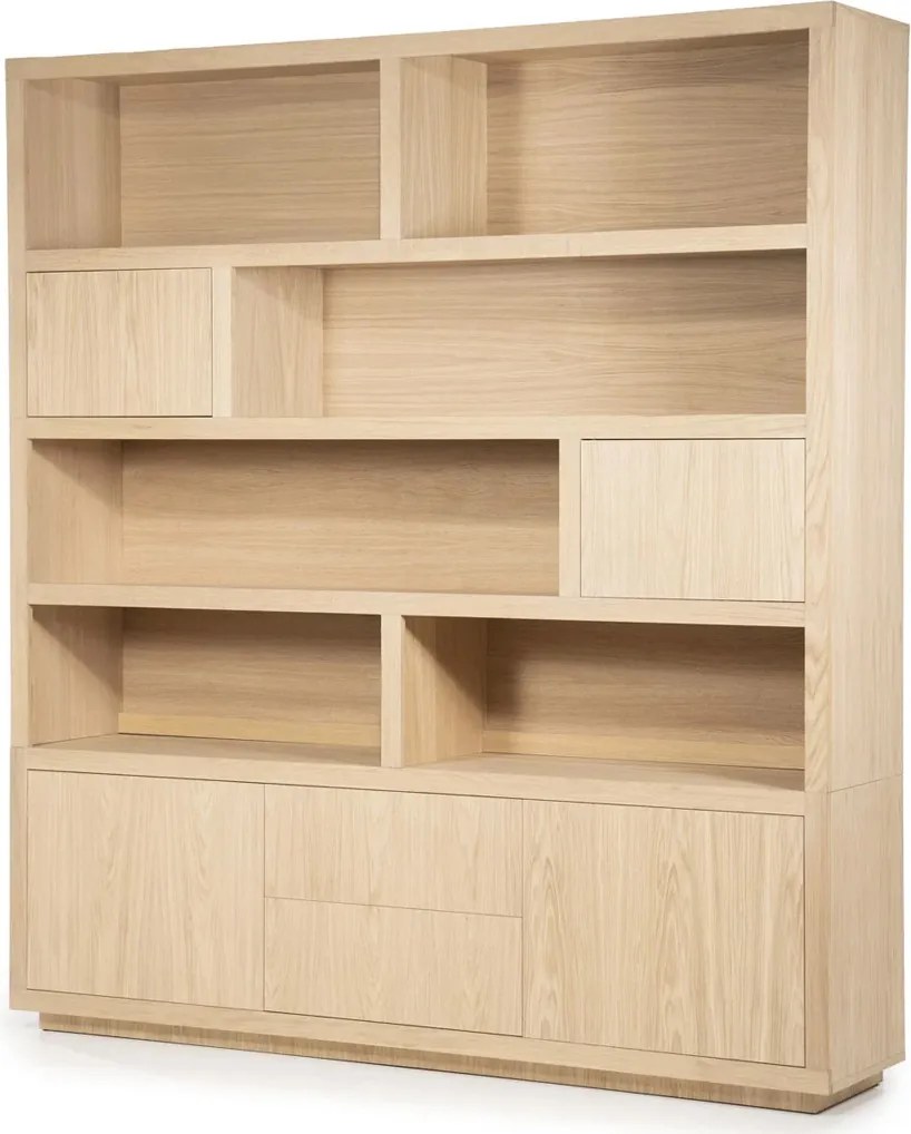 Vakkenkast Naturel Eiken 200 Cm - 200x42x220cm.