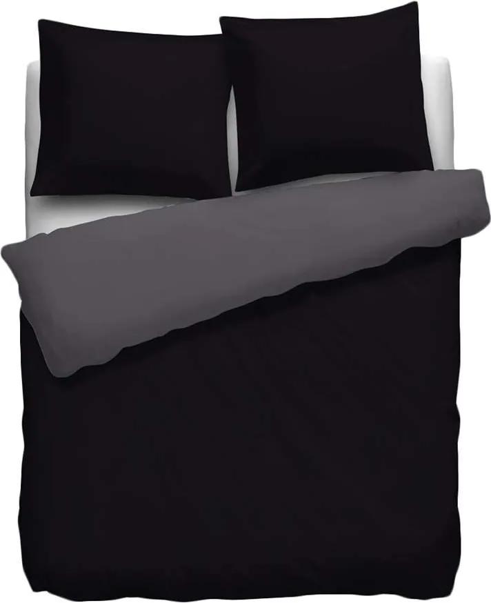 Heckett & Lane dekbedovertrek Royal Cotton - zwart - 140x220 cm - Leen Bakker