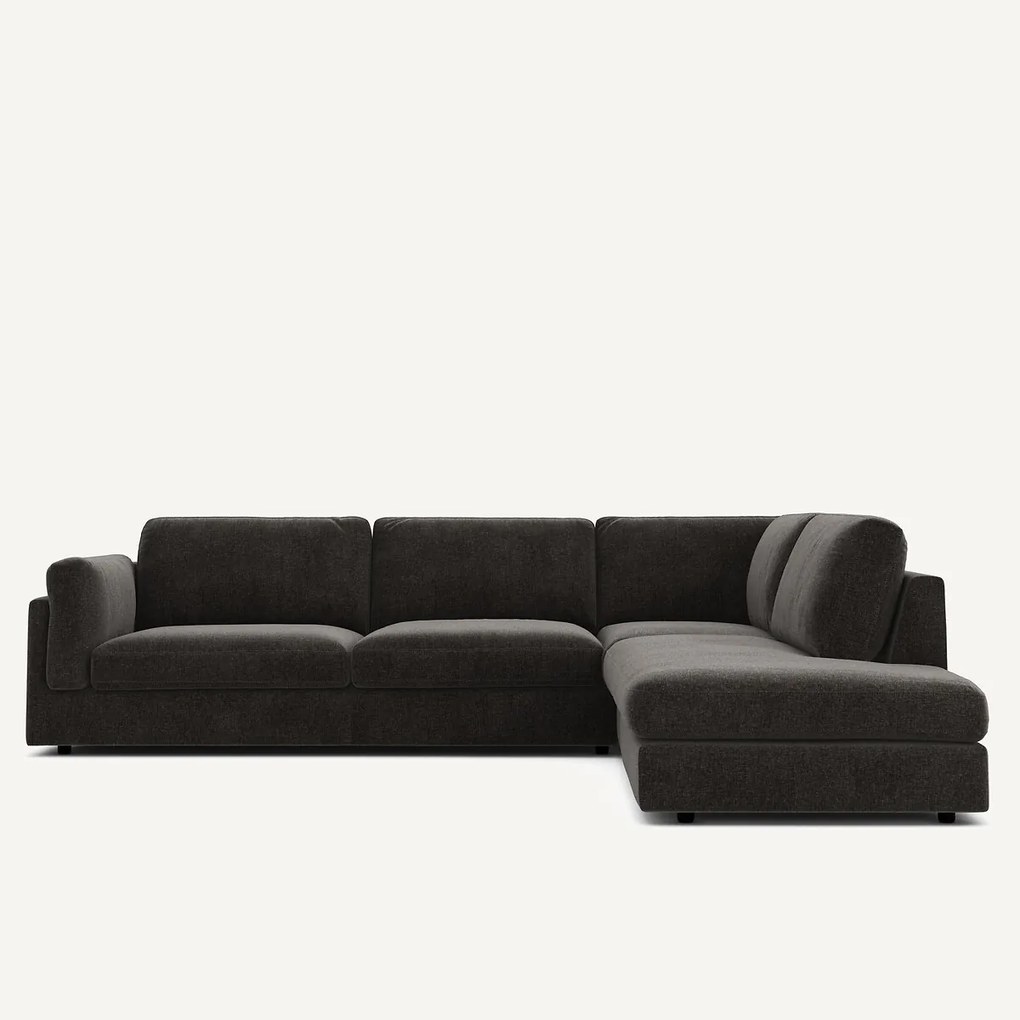 Omvormbare hoekbank, chenille fluweel, CÉSAR