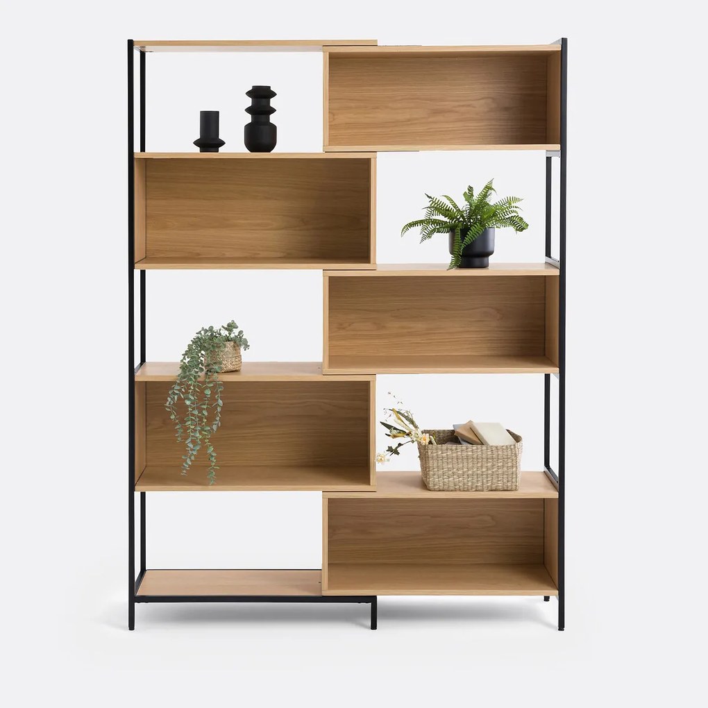 Modulaire en uitrekbare boekenkast, eikenfineer, Volga