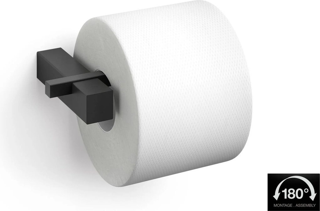 ZACK Carvo toiletrolhouder 16,5x10x2,6cm zwart