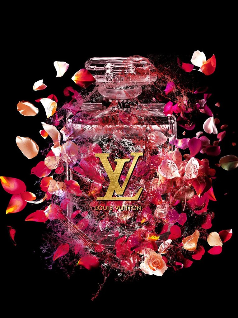 Glasschilderij LV Roses 80x60cm