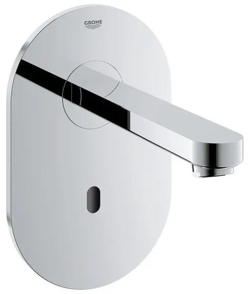 GROHE Euroeco Cosmopolitan E afbouwdeel v wandkraan met uitloop 17cm zonder menging met tranformator 230V chroom 36273000