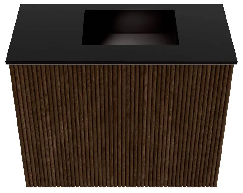 Mondiaz Joya 50cm toiletmeubel walnut met wastafel faye rechts zonder kraangat urban